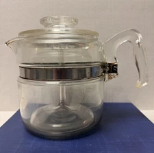 Vintage PYREX Flameware 7754 Glass Percolator Coffee Pot 2-4 Cup COMPLETE