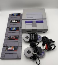 Super Nintendo SNES Console Bundle w/ Controllers  And Games No Power Cable