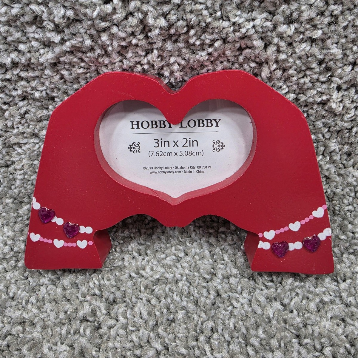 スワロフスキー ラビングハーツ Loving Hearts 置物 995051 Hobby Lobby Valentine Heart Photo Frame 2x3 Red Gem Hearts
