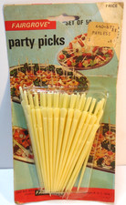 Vintage Party Picks 1974 NIP NOS Set of 50 Sandwichs Cocktails tooth