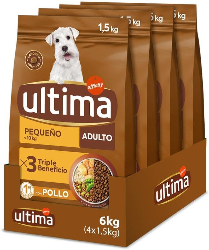 Cibo per Cani Mini Adulti Con Pollo, Pack 4 X 1,5Kg