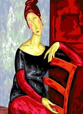 Seg De Paris Needlepoint canvas for halfstitch without yarn Jeanne De Modigli...