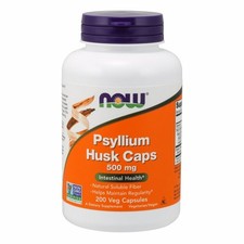 Psyllium Husk 200 Veg Caps 500 Mg by Now Foods