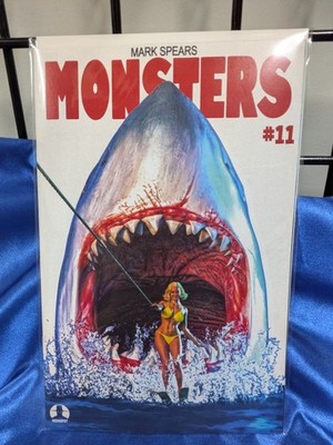Mark Spears Monsters #11 Cover C Mark Spears Shark Week Jaws 2 Homage Variant