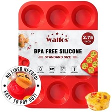 Silicone Muffin Pan, 12 Cups Non Stick Cupcake Pan, Great for Making Muffin
