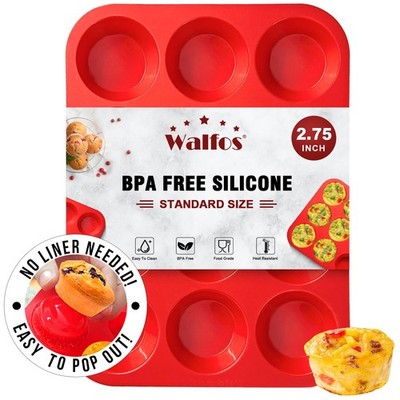 Silicone Muffin Pan, 12 Cups Non Stick Cupcake Pan, Great for Making Muffin