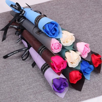 Künstliche Blumen Seife Bouquet Floral Dekor Valentinstag Hochzeit Party