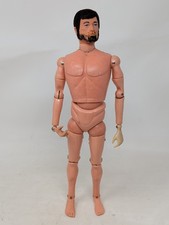 VINTAGE ACTION MAN FIGURE BROWN HAIR, BEARDED PALITOY, SPARES REPAIRS, 1970s