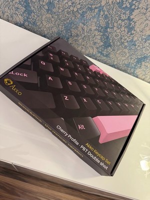 Akko Black & Pink The Dancer Keycaps Extras + Original Box