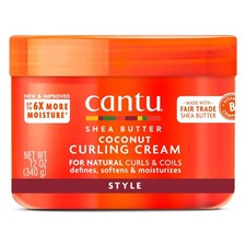 Cantu Coconut Curling Cream with Shea Butter for Natural Hair, 12 oz Moisturizin