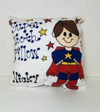 Hero Personalized Tooth Fairy Tooth Pillow  Super Tooth Pillow Nicky  
