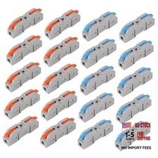 20Pcs Quick Connect Electrical Splicing Wire Connectors Kit Lever Wire 20pcs