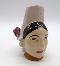 Vintage Miniature Pitcher by Henriot Quimper France Bonnet Handle 3.25" tall