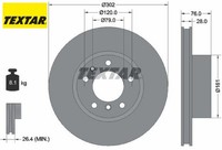 2X Bremsscheibe Textar 92042400 2 Bremsscheiben Vorderachse Vorne FüR BMW