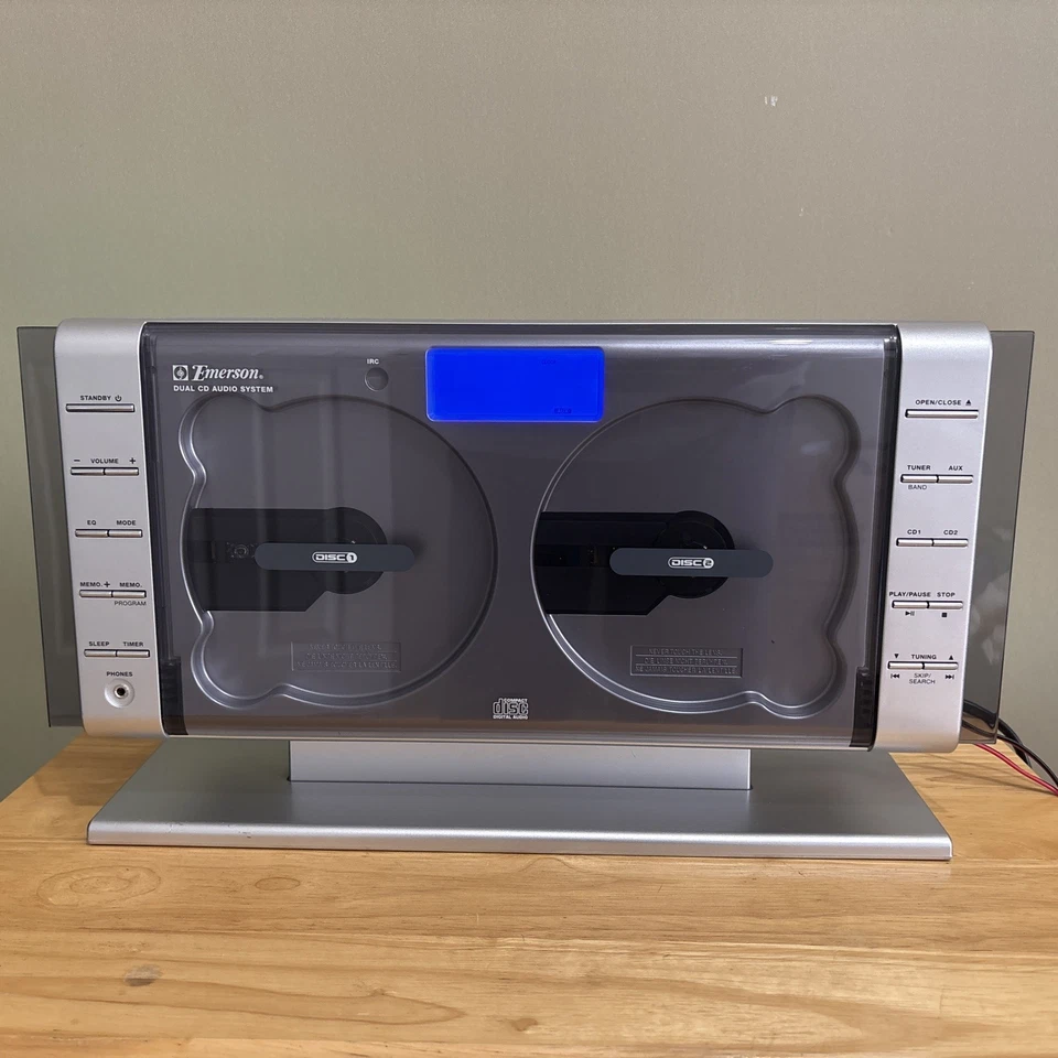 Emerson ES1065 Dual CD Audio System Digital Micro System Wandhalterung mit Lautsprecher - Bild 2 von 4