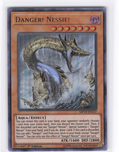 Danger! Nessie! MP19-EN137 YuGiOh 2019 Gold Sarcophagus Tin Mega Pack card