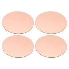 4 Pcs Metal Stamping Blanks, 60mm Round Stamping Tags, 1.0mm Thick, Copper Tone