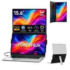 Ygretyrjh 15.6" Laptop Screen Extender, Dual Black