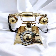 Vintage Rotary Dial Telephone, Antique Candlestick Landline Telephone, Phone