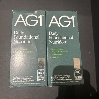 AG1 Daily Foundational Nutrition 14x2 = 28 count Vitamins Minerals Probiotics