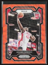 Adama Sanogo 2023-24 Panini Prizm Orange Wave RC /60 #286 Chicago Bulls