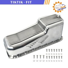 Finned Polished Aluminum Oil Pan For 1958-79 Sbc Chevy 283 305 327 350