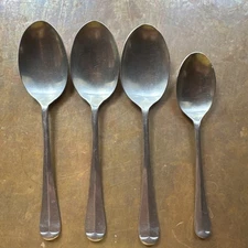 4 Cooper Bros Spoons Queen Anne Stainless Sheffield England Spoon Teaspoon