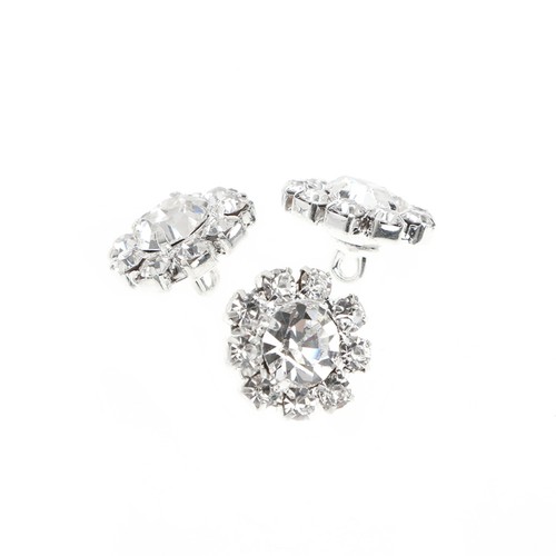 5Pcs 12mm Round for Rhinestone Shank Button Sewing Craft Embellishment DIY - Picture 6 of 7