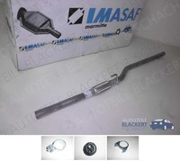 Imasaf Auspuff Zwischenrohr + Anbauteile für Fiat Panda 0.9 + 4X4 + VAN 2012-
