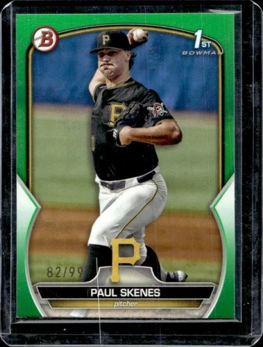 2023 Bowman Draft Paul Skenes Green 1st Prospect #/99 Pirates