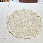 2 Beige Lace Crochet Floral Round used — photo 6