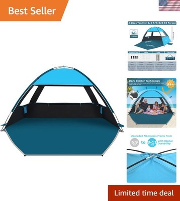 Portable Beach Shelter Tent   UPF 99+ Protection, Compact and Easy to Carry