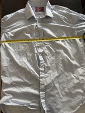 Charles Tyrwhitt Mens 17X37 Blue Micro Check Dress Shirt