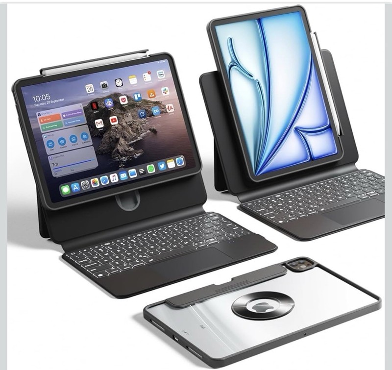 iFacemall Magnetic Keyboard Case for iPad 11-inch BLACK+Bonus Protecting Screen