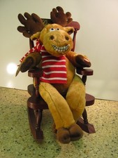 DanDee Rocking Chair Singing Moose Grandma Got Ran Over By A Reindeer Plush