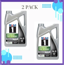 2 PACK Mobil 1 Advanced Fuel Economy Full Synthetic Motor Oil 0W-20, 5 Quart
