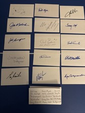 (15) Autographed MLB Baseball 3x5 Index Cards...