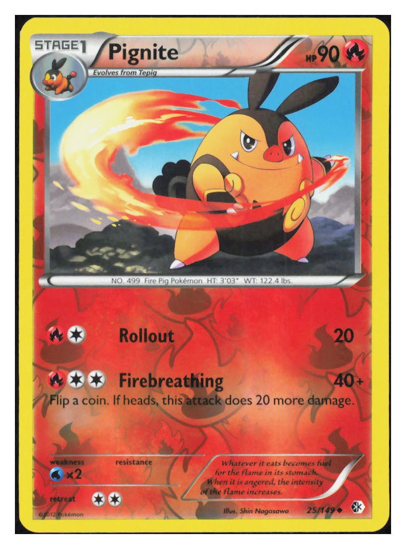Pignite Reverse Holo Uncommon Boundaries Crossed 25/149 NM A007
