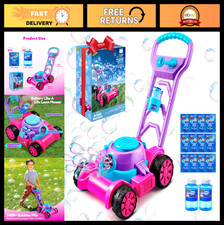 Bubble Lawn Mower Toy for Toddlers - Spill-Proof Bubble Machine, Outdoor Fun
