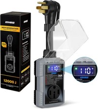 RV Surge Protector 50 Amp with High/Low Voltage Protection, 12000 Joules 50 Am