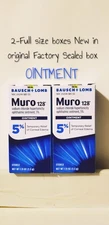 Bausch+Lomb Muro128 Ophthalmic OINTMENT 5%,2-Full Sz Boxes New Factory Sealed 