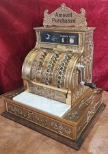 Antique National Cash Register NCR Model 415 Restored Brass Cash Register c1922 on The Hot Collector