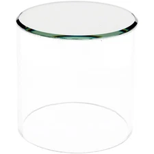 Plymor Clear Acrylic Cylinder Display Riser with Mirror Top, 4" H x 4" D