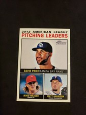2013 Topps Heritage David Price Weaver Pitching Leader Apostrophe Error SSP READ