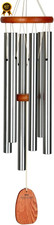 Woodstock Amazing Grace Wind Chimes 24" Memorial Garden Patio Silver