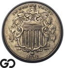 1876 Shield Nickel, Nice Original Luster, Choice XF+ — photo 1