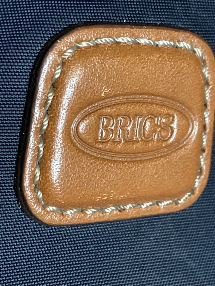 "Bolso de Mano BRIC'S Azul Nylon Cuero con Bolsa a Presión Bonito/14""x12""" Foto 2 de 4