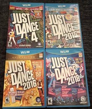 Just Dance 4, 2015, 2016, 2018(Nintendo Wii U) Complete, Tested! (4) Game Lot!