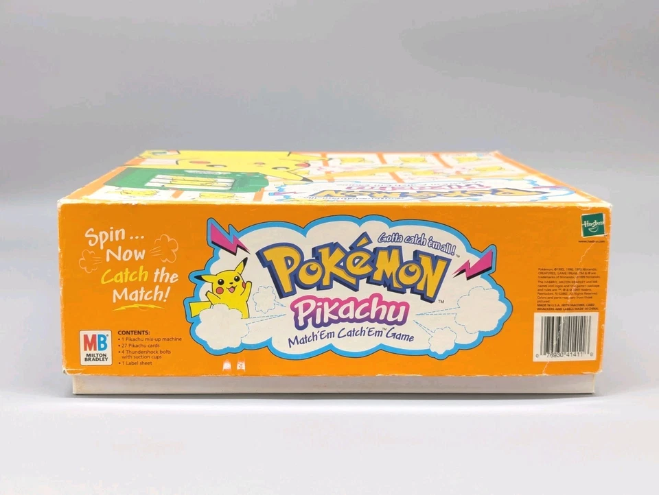 Pokemon Pikachu Match'em Catch'em Juego Pieza Caja de Repuesto e Instrucciones Solo Foto 4 de 4