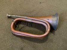 ANTIQUE ORIGINAL WW1 BRITISH ARMY BRASS COPPER MILITARY BUGLE